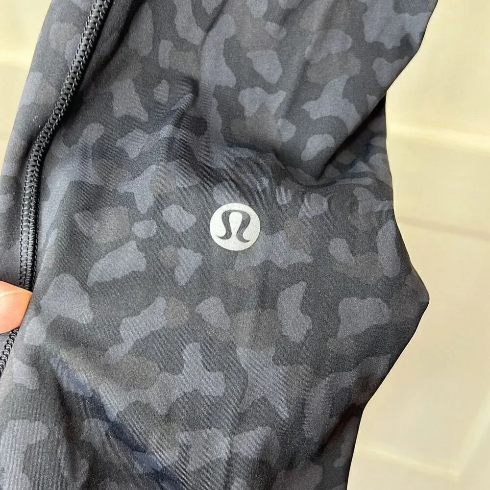 Lululemon Fast Free HR Crop 24” Size Formation Camo Deep Coal Size 4